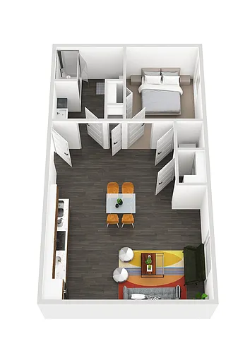 Floor plan One Bedroom Small