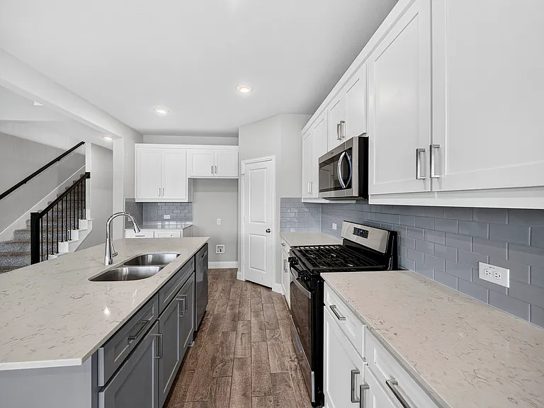 Kitchen with gas range