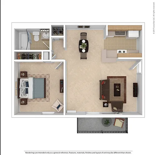 Floor plan 1 Bedroom