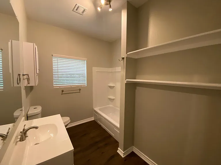 Bathroom also has linen closet not shown