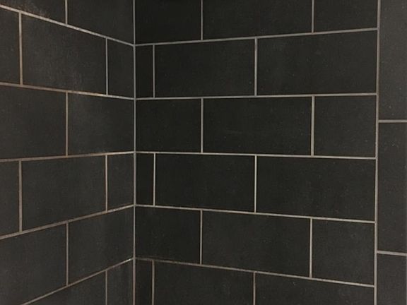 shower and bathtub area