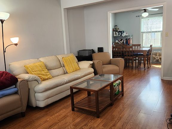 Living room open to the dining room
