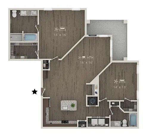 Floor plan B3