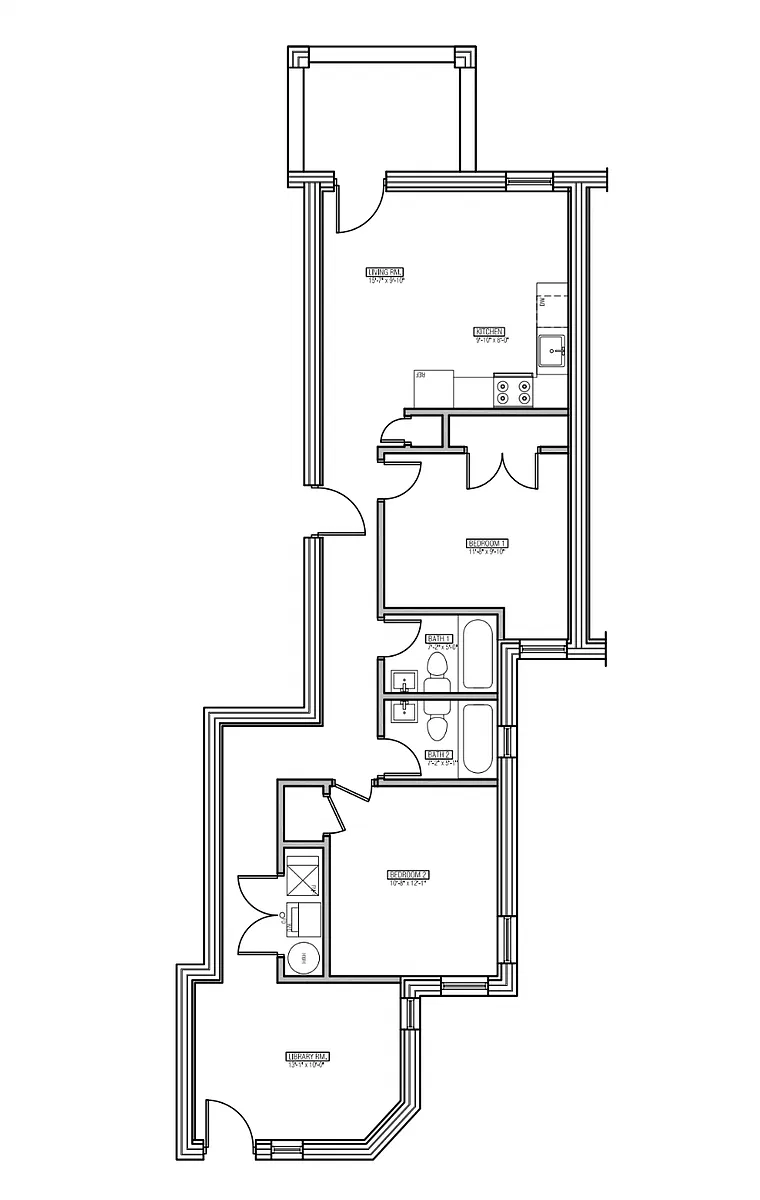Floor plan 3 Bedroom - 2 Bathroom