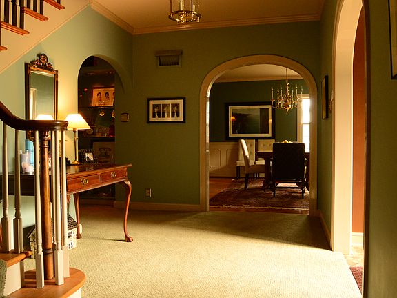 Entry hall into dining room