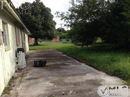 Large backyard, fenced.