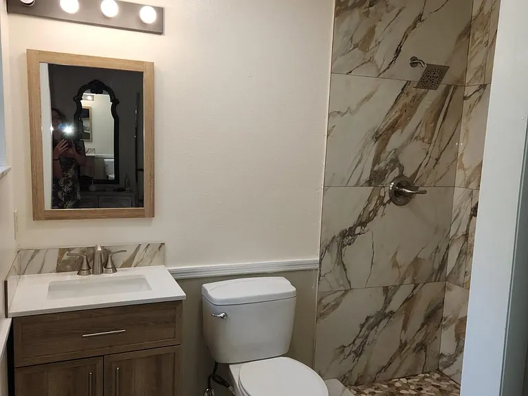 Updated bath off primary bedroom