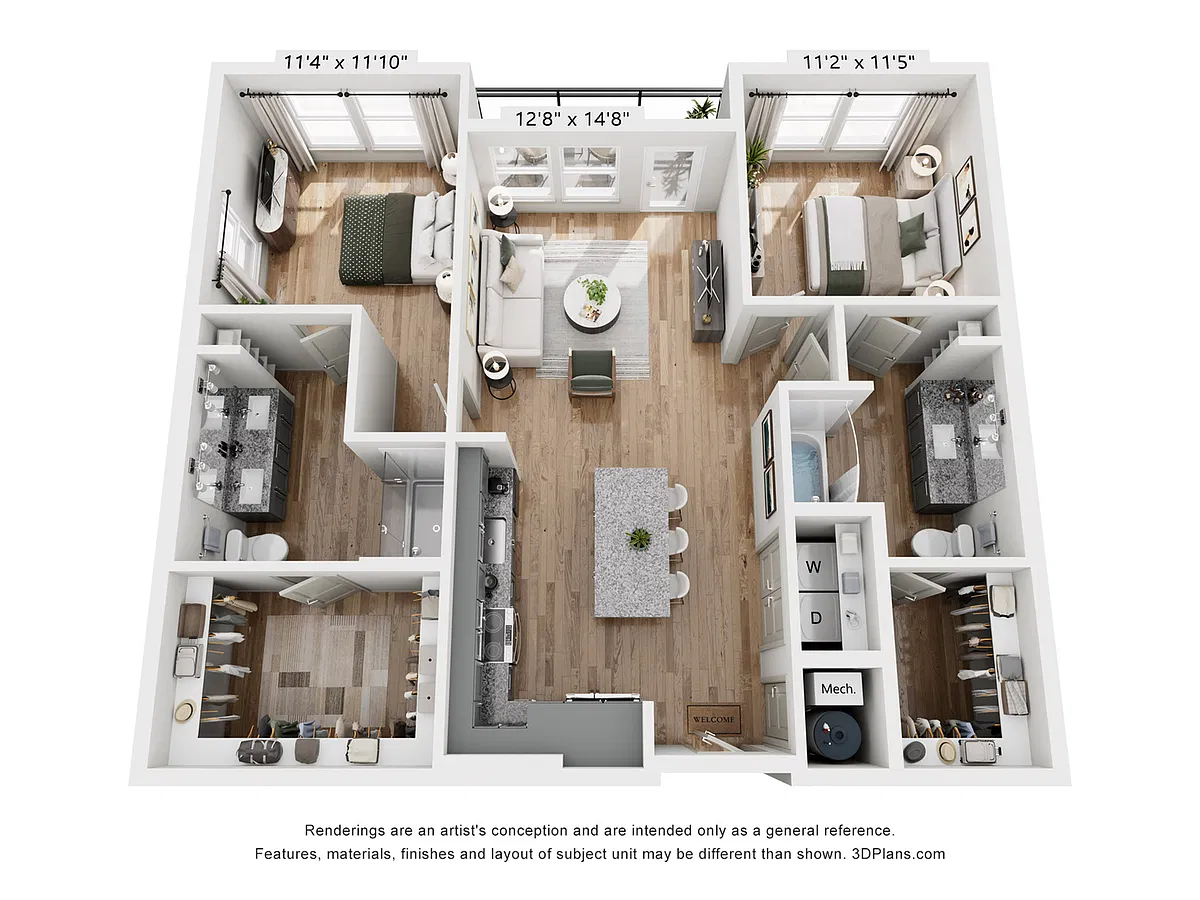 Floor plan B1C