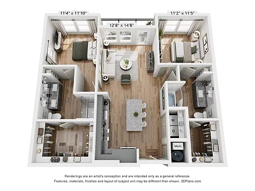 Floor plan B1C