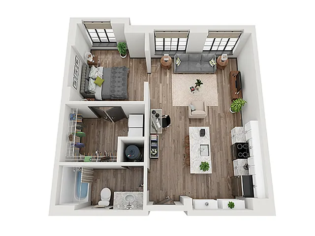 Floor plan Open 1x1 A - TMN