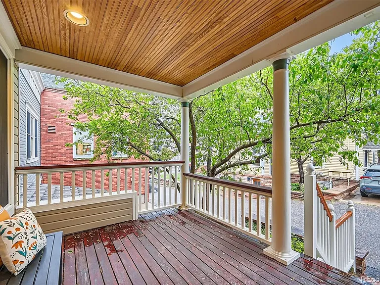 Covered porch on west side of house