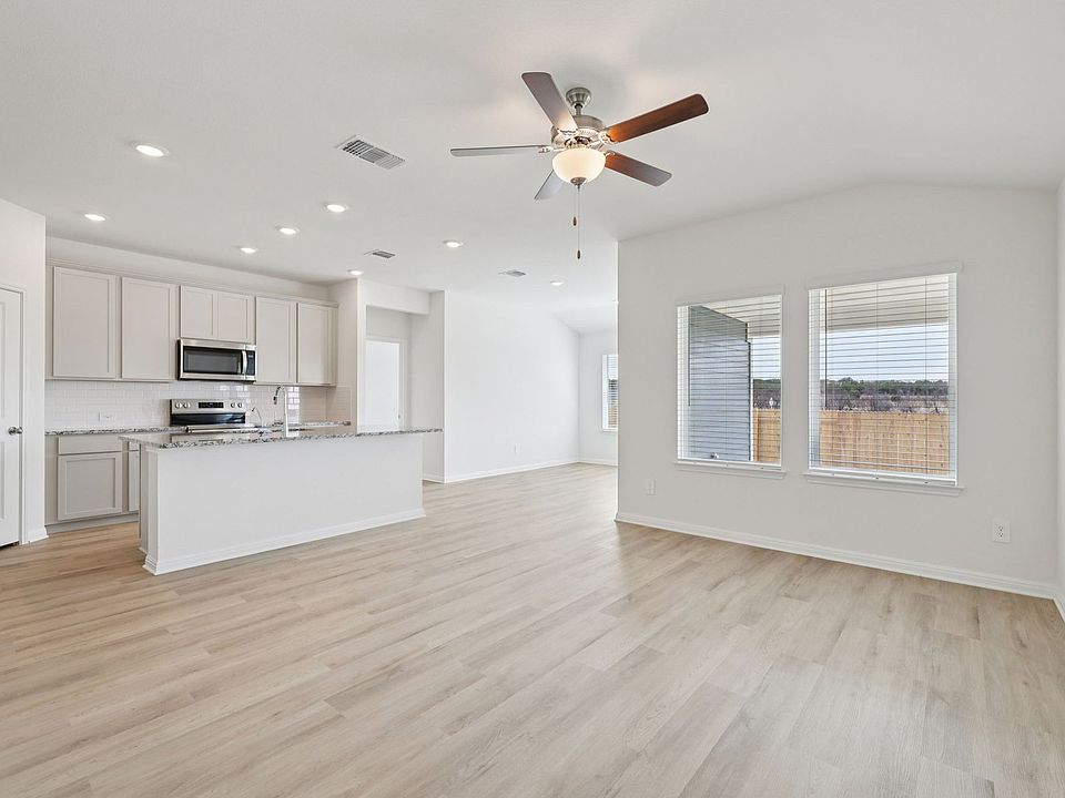 Kitchen, Living, and Dining Areas
