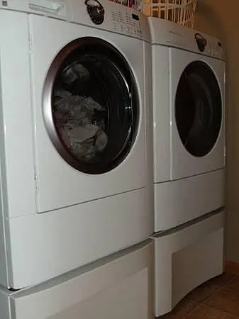 Front-loading washer / dryer included with the property
