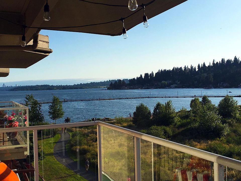 Unobstructed views of Lake Washington. Overlooks Juanita Beach Park.