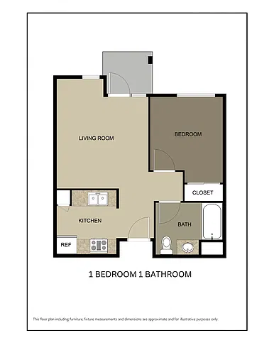 Floor plan One Bedroom