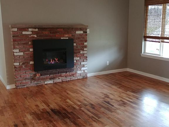 gas fireplace in living room