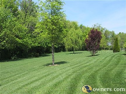 Part of west side of property