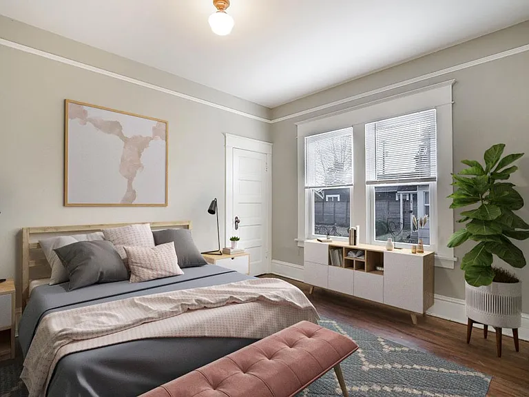 Bedroom 4. This image shows a virtually furnished space. Bedrooms come unfurnished.