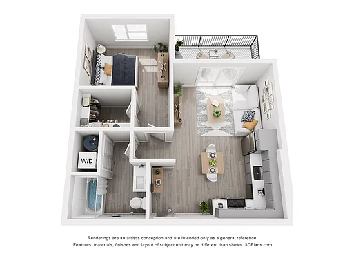 Floor plan 1x1 Luna