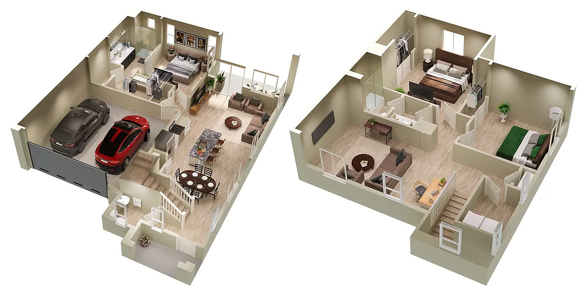Floor plan Catalina (3x2.5)