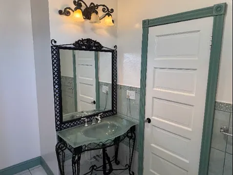 mirror in the bathroom