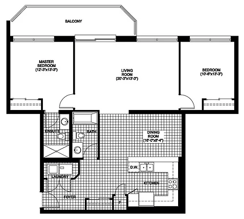 Floor plan 2D Montevideo