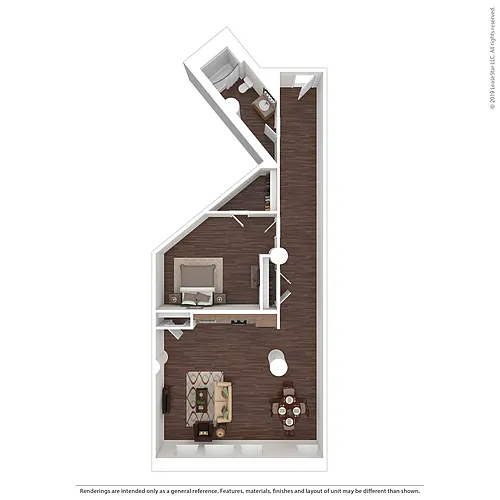 Floor plan 110% AMI 1 Bed / 1 Bath Loft