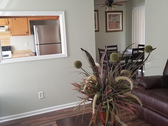 Living Room Looking into Kitchen and Dining Area