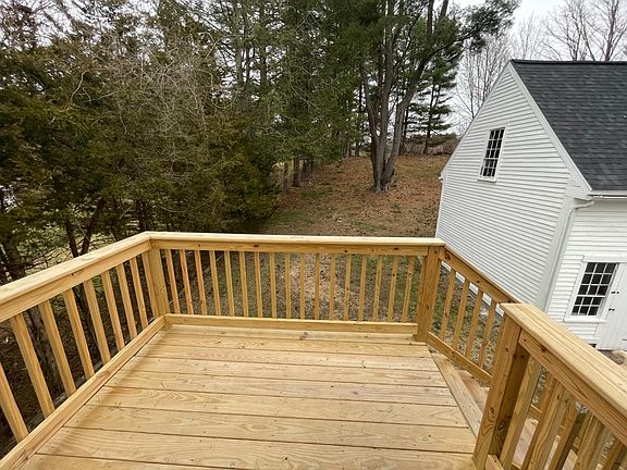 The attached deck entrance.