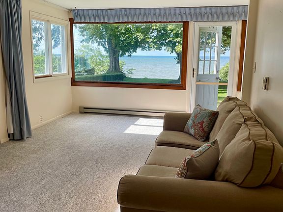 Living room with views of Lake Erie