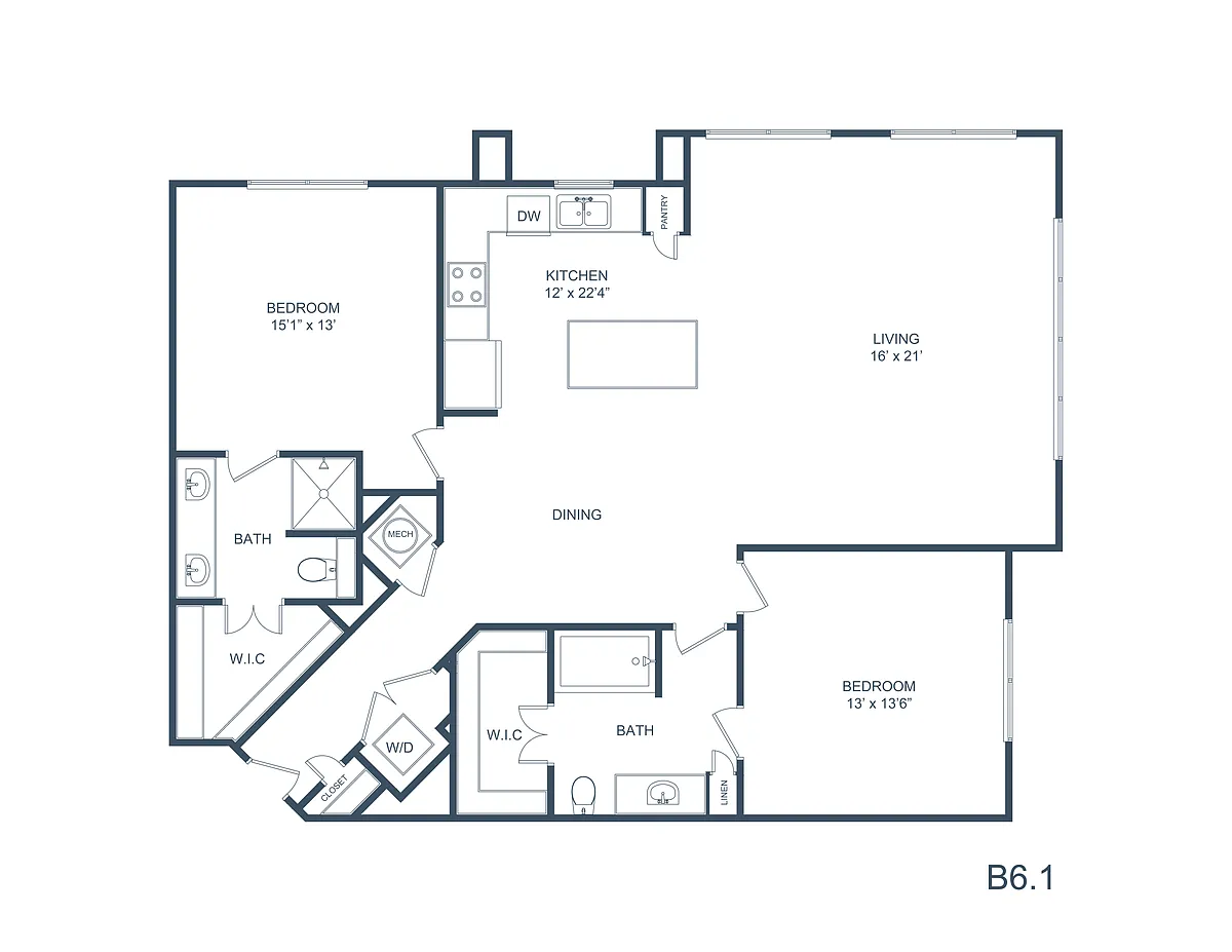Floor plan B61