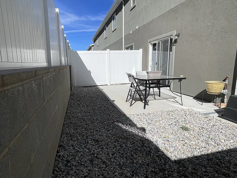 Private back yard space