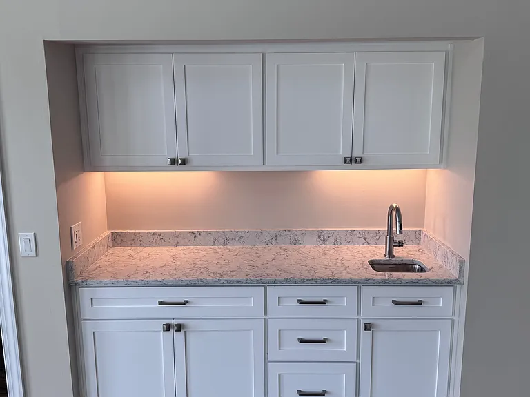 Wet bar in living room.