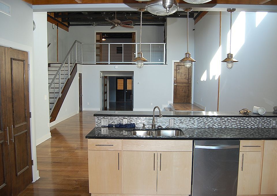 kitchen looking into living 