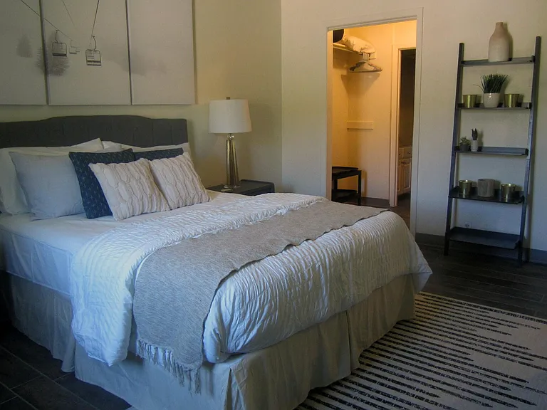 large walk-in closet in master