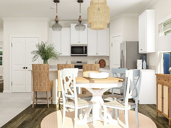 The living area has an open-concept layout