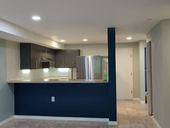 Living room and kitchen