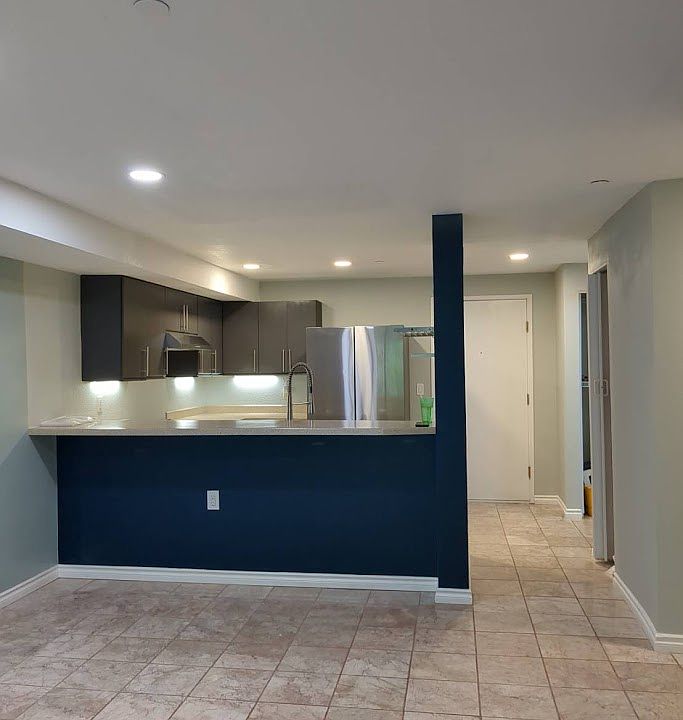 Living room and kitchen