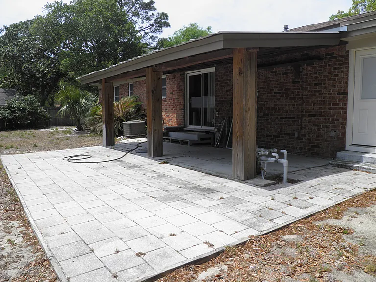 Current view before sod installation and landscaping