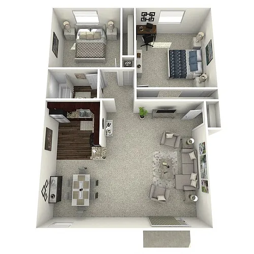 Floor plan 2 Bedroom 1 Bathroom