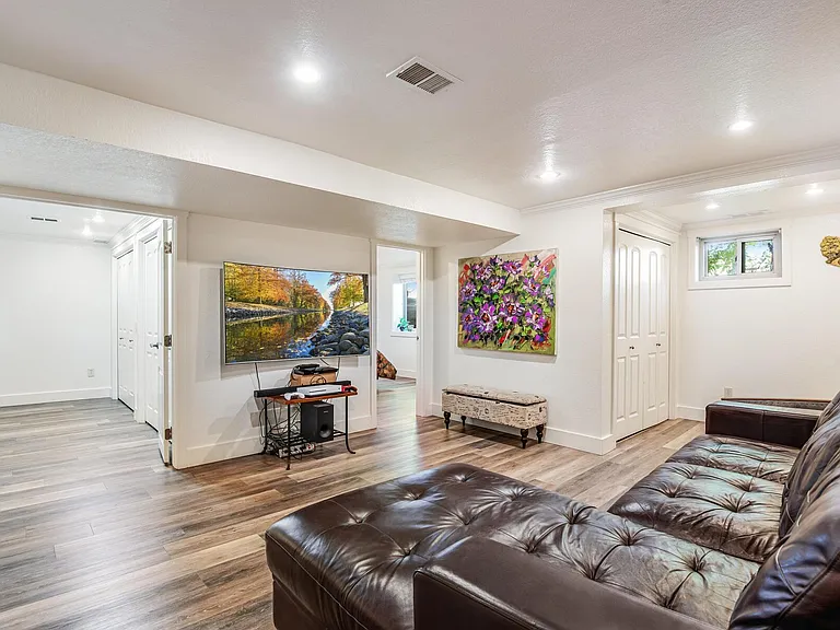 Lower level family room.