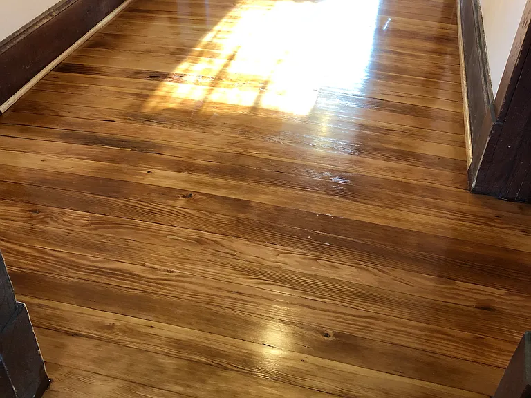 Hallway facing bathroom