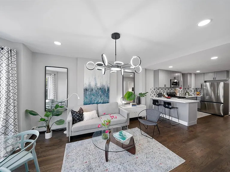 Living room with large windows