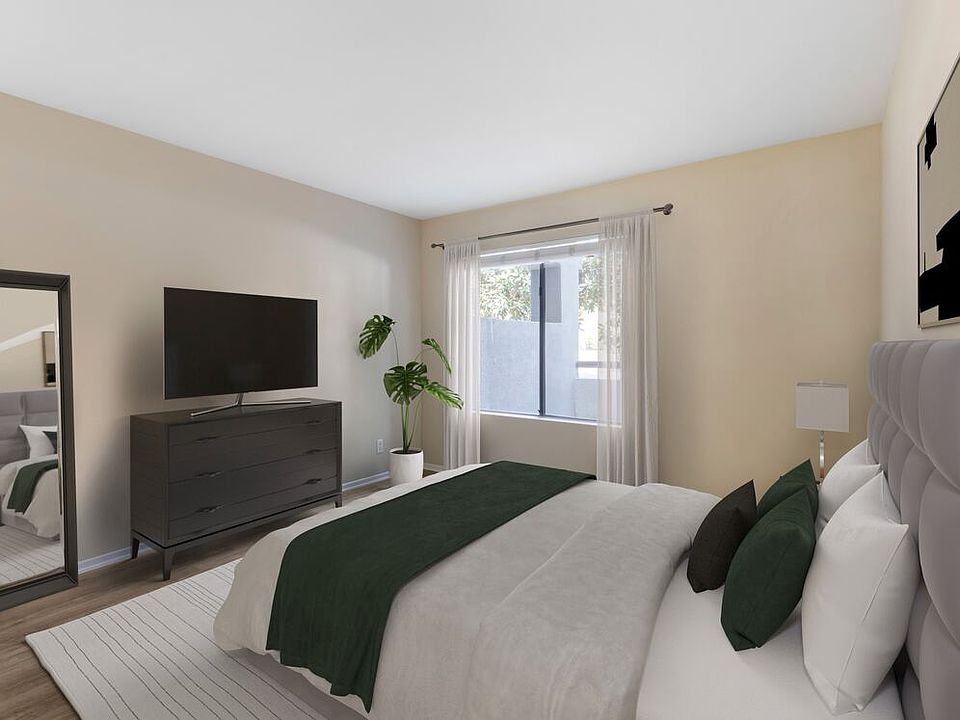 Renovated Package II bedroom with hard surface flooring