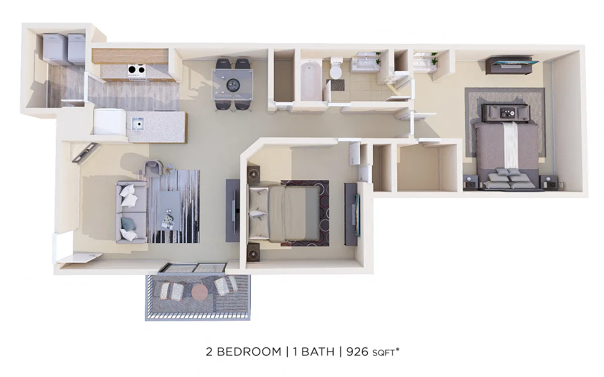 Floor plan Two Bedroom