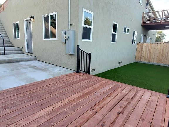 Fenced yard and deck