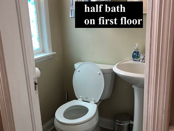 half-bath on first floor