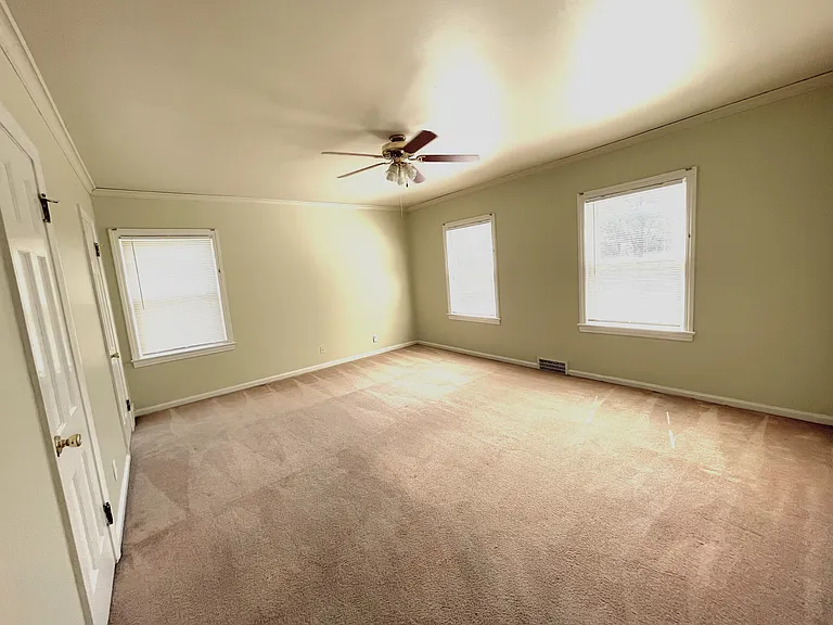 Master bedroom has two closets