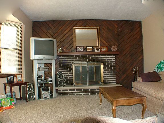 Living room with fireplace