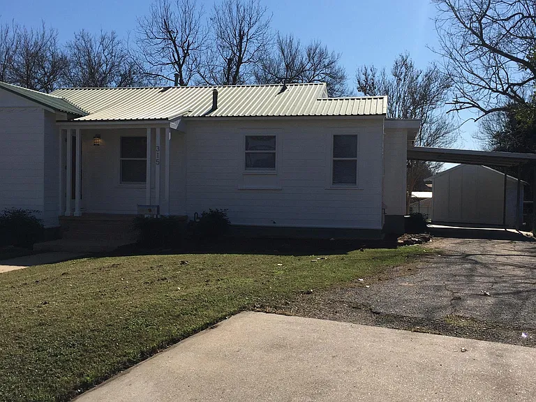front of house and carport